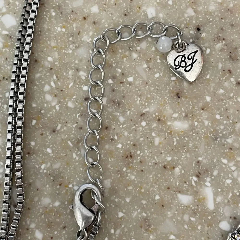 Betsey Johnson Crystal & Silvertone Seahorse Long Pendant Necklace